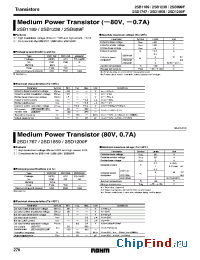 Datasheet 2SB1189 manufacturer Rohm